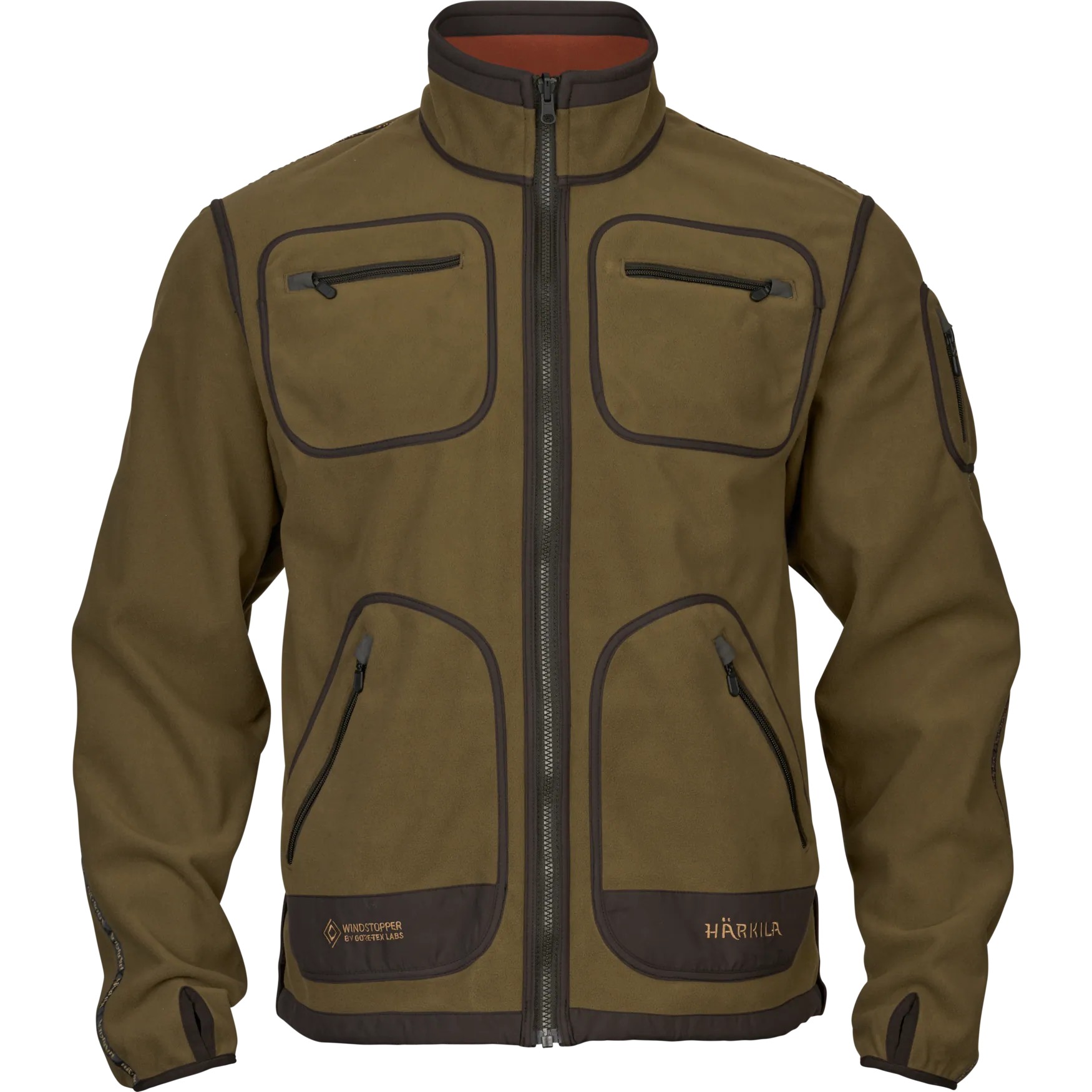 HÄRKILA KAMKO FLEECE JACKET DARK OLIVE/ARABIAN SPICE