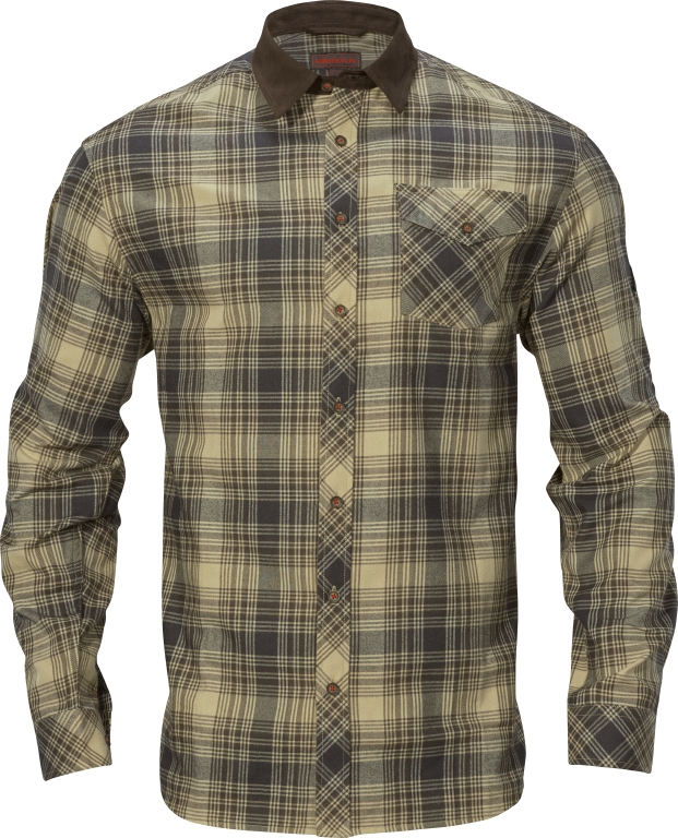 HÄRKILA DRIVEN HUNT FLANNEL SHIRT LIGHT TEAK CHECK