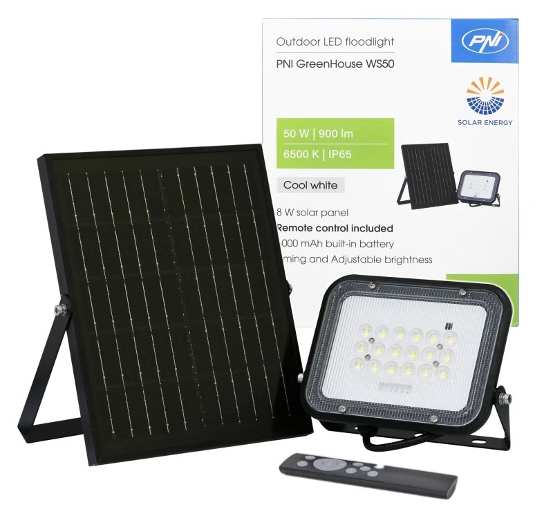PNI WS50 GREENHOUSE WITH SOLAR PANEL 50 W