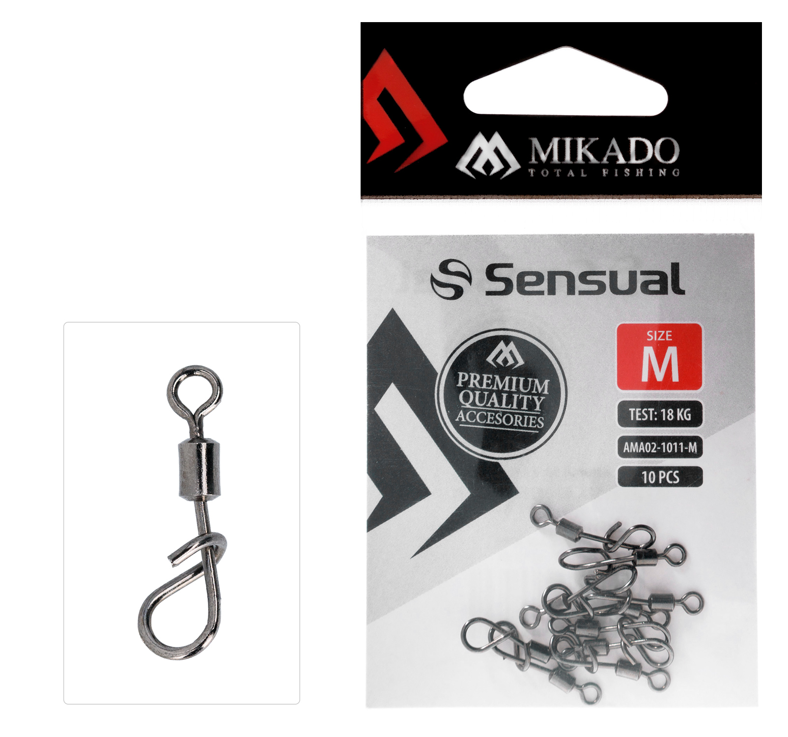 MIKADO ROLLER SWIVEL WITH SNAP 10 PCS