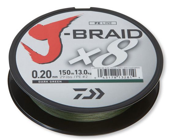 PĪTĀ AUKLA DAIWA J-BRAID X8 150 M GREEN