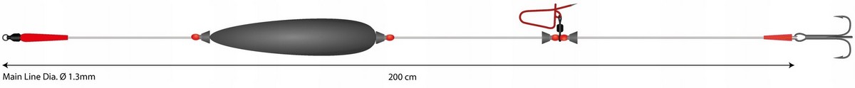 MIKADO ADJUSTABLE COMBI RIG 200 CM 10 G
