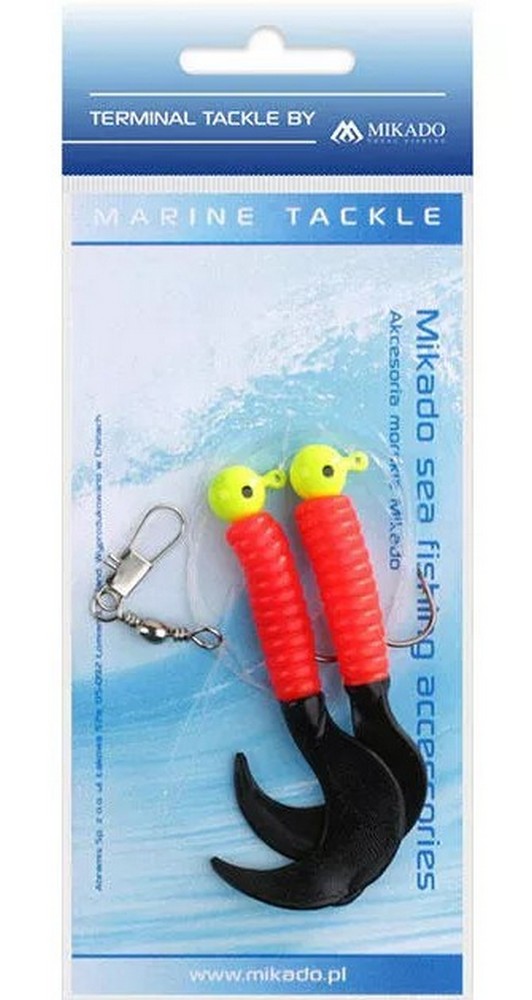MIKADO PILK TWIST JIGHEAD RIG SEA SET 2x3 G RED/BLACK